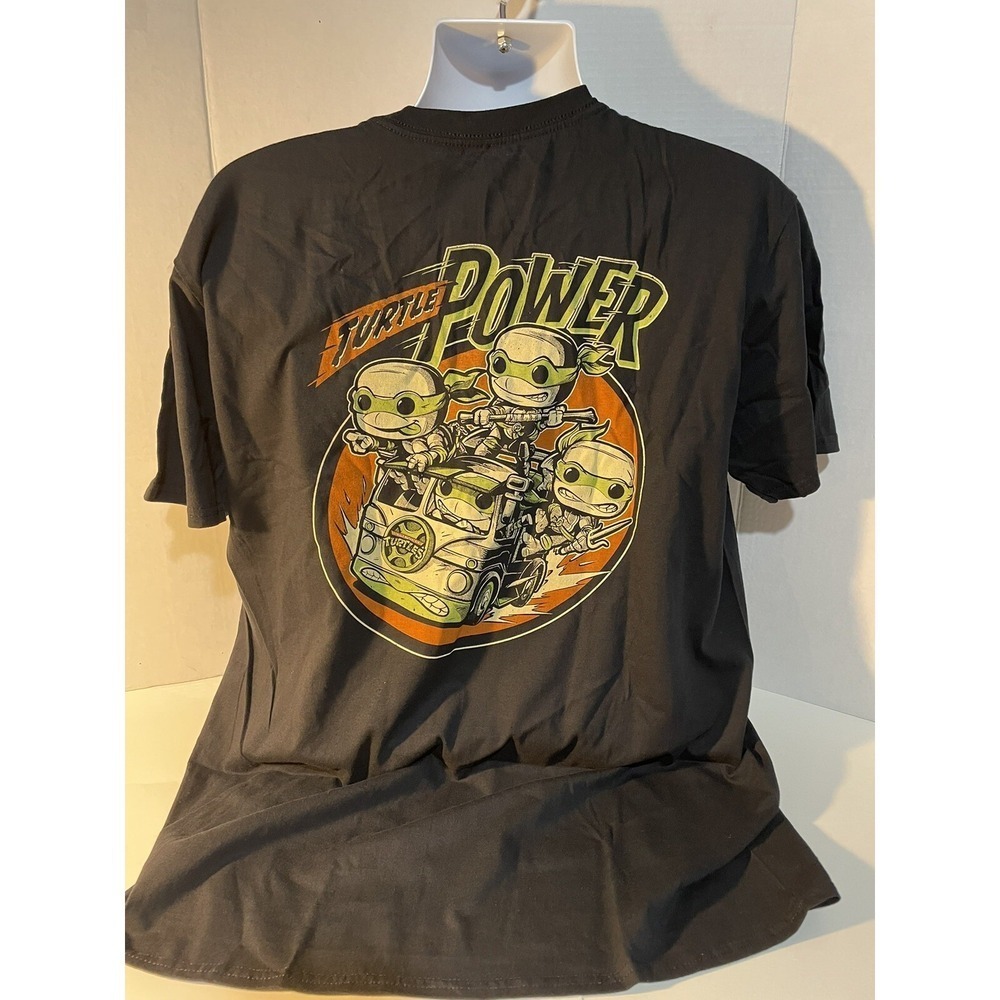 Teenage Mutant Ninja Turtles XL / T-Shirt Vintage Style Black By Pop Tees